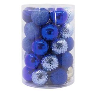 Hallmark Blue and Silver Christmas Ball Ornaments, Set of 30 Christmas Bulbs